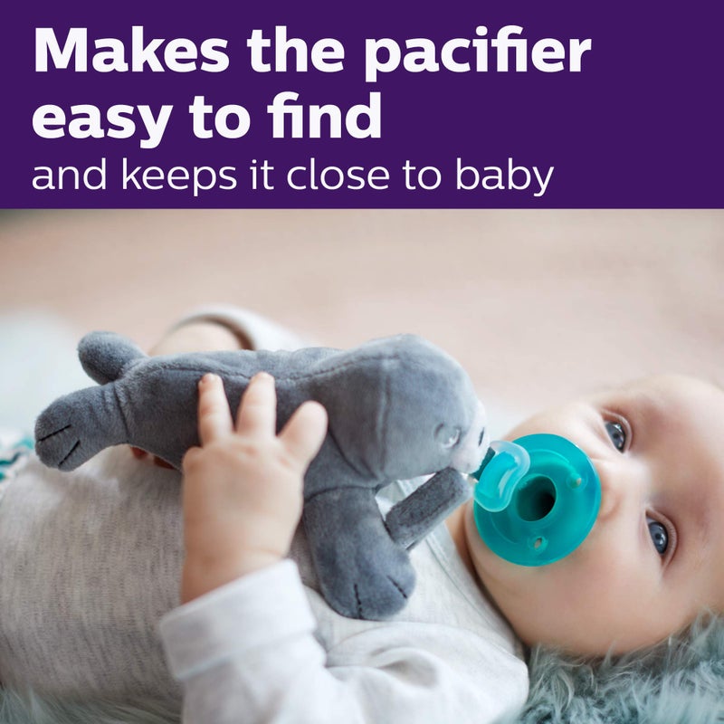 Avent Philips AVENT Soothie Snuggle Pacifier Holder with Detachable Pacifier, Sloth, 0m+, SCF347/07 - Image 3